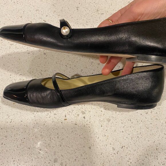 JIMMY CHOO Elisa leather ballerina shoes - Picture 2 of 8